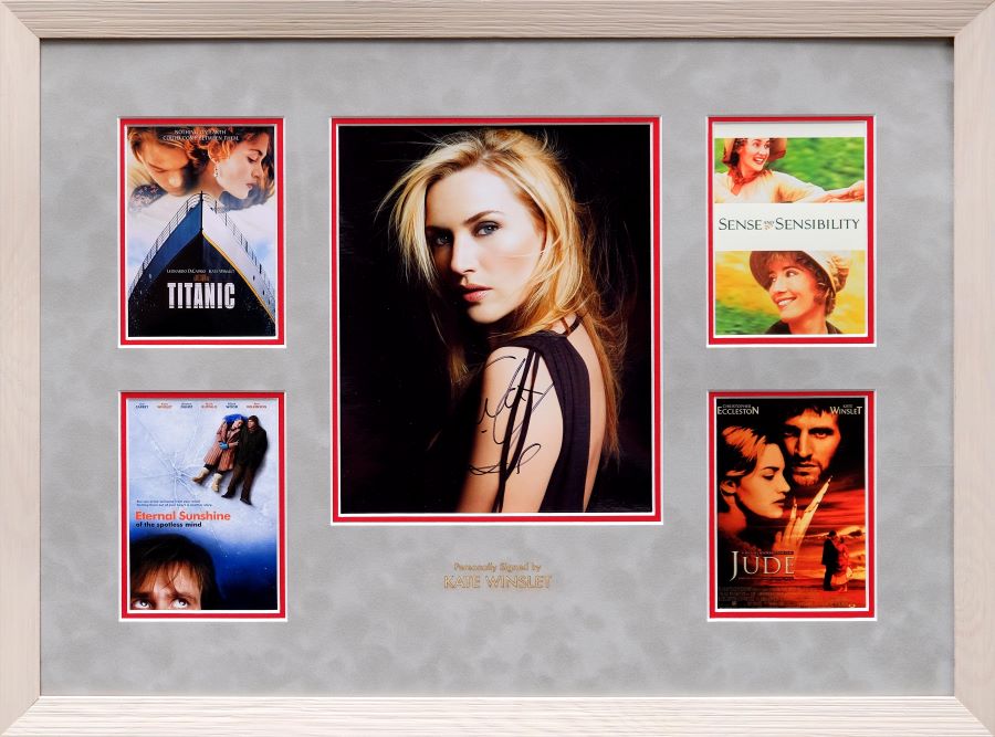 Filmography Photograph Framed Signed by Kate Winslet - Memorabilia Framers Shop